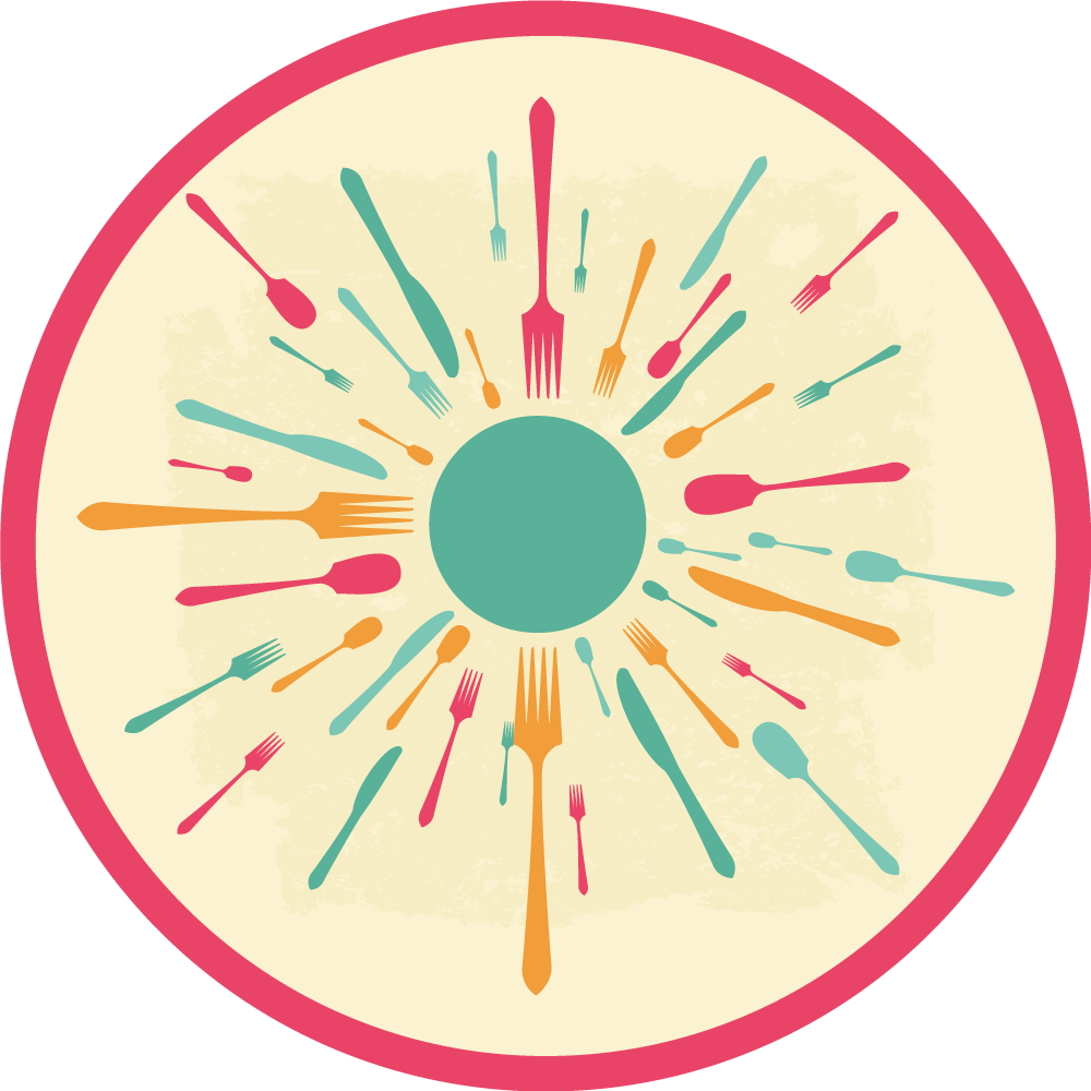 Tapis vinyle cuisine éclat de couverts colorés - TenStickers