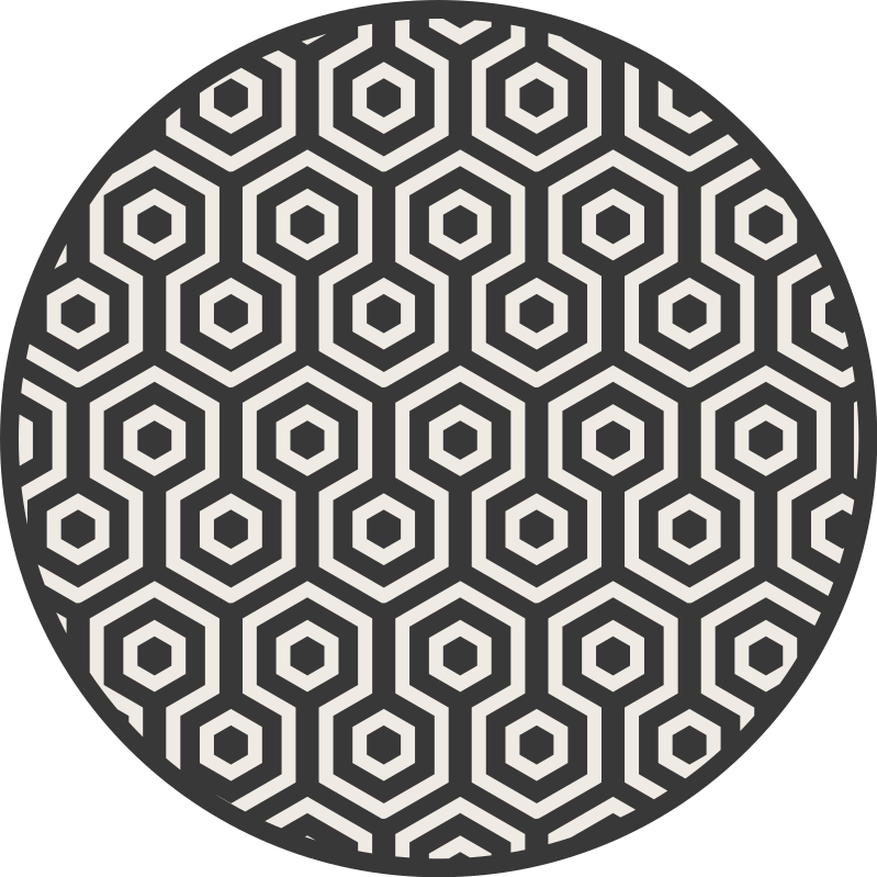 Tapis vinyle géométrique arrangement hexagonal - TenStickers