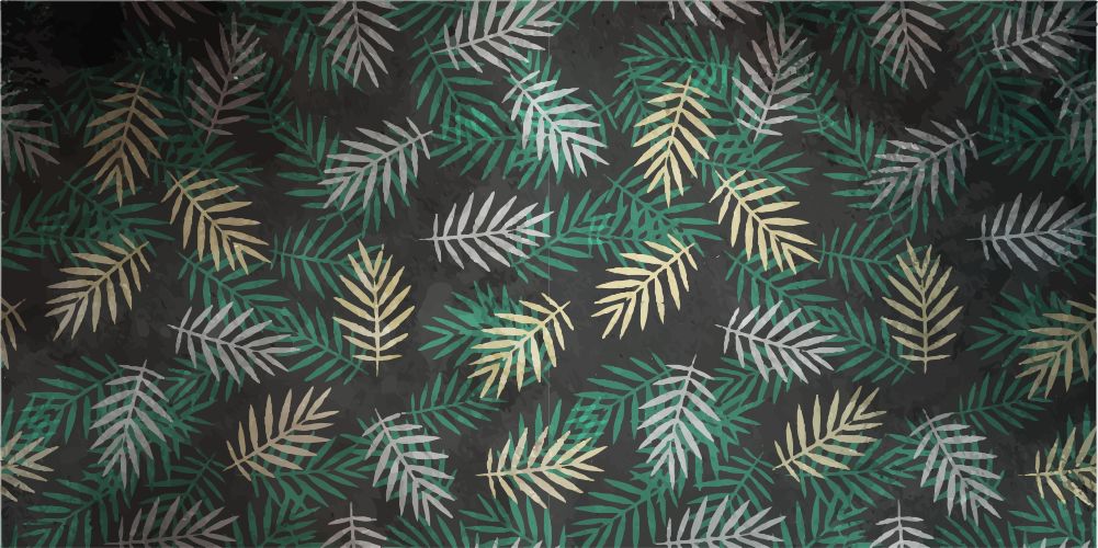 Tapis vinyle nature motif de verdure tropicale - TenStickers