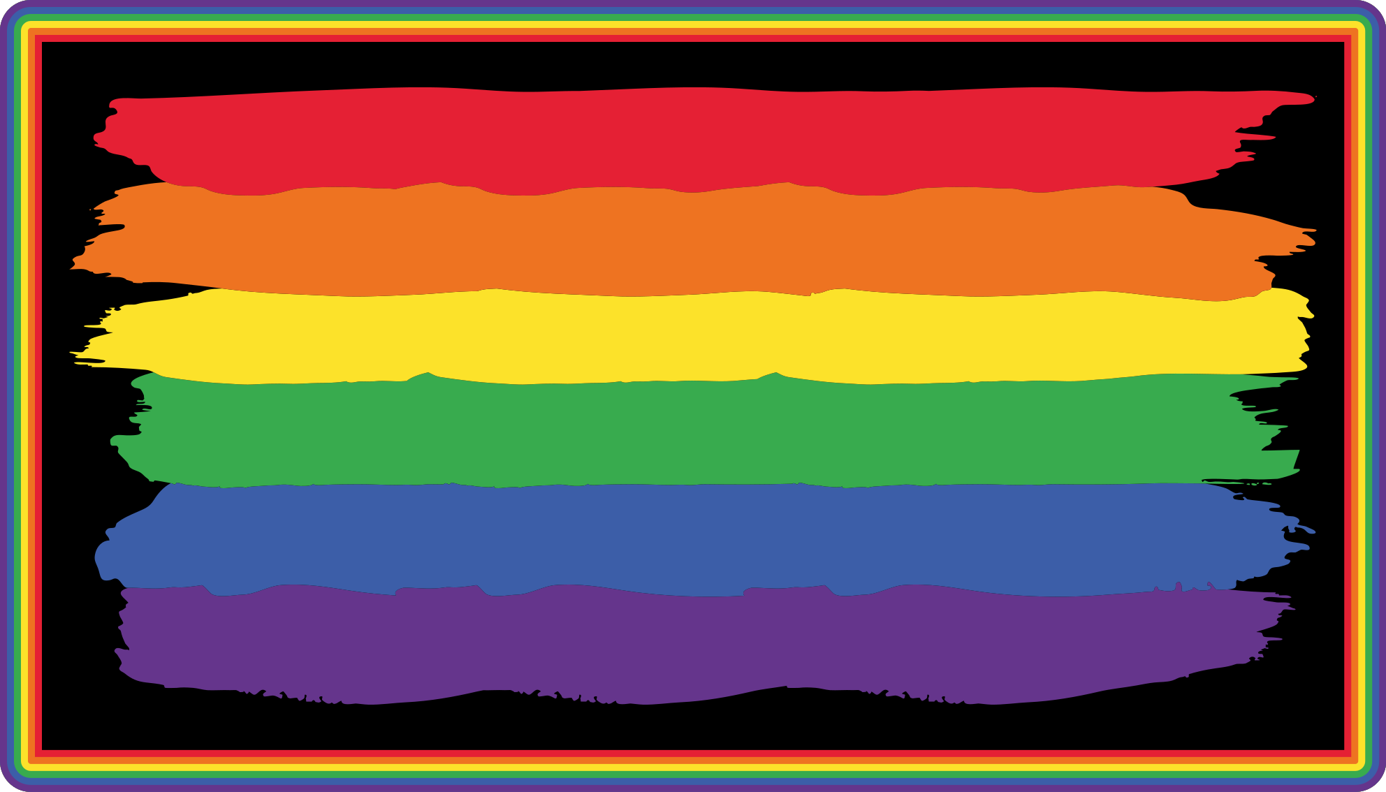 Tapis vinyle rayures lignes arc-en-ciel colorées - TenStickers