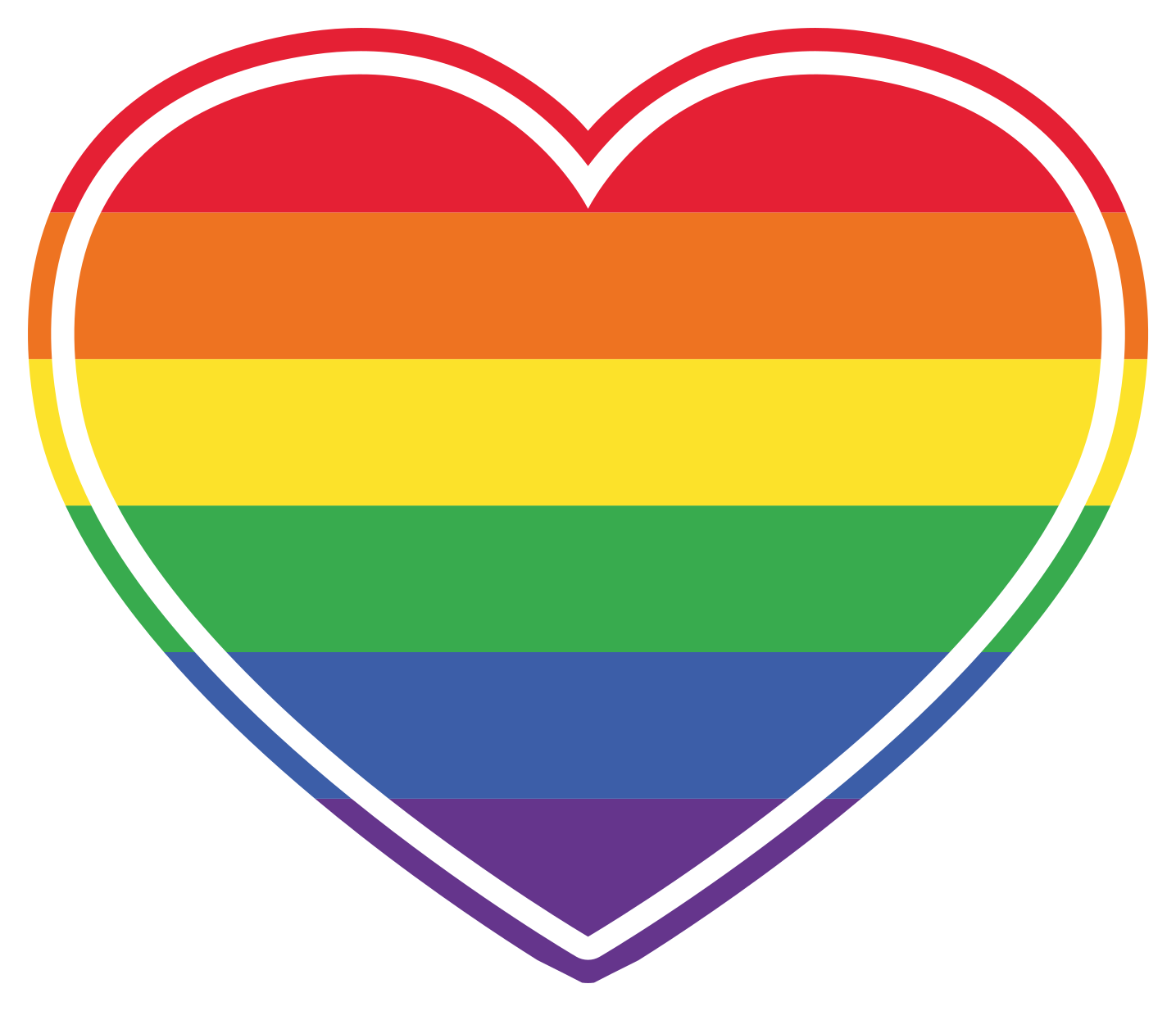 Tapis vinyle texture motif arc-en-ciel en forme de cœur - TenStickers