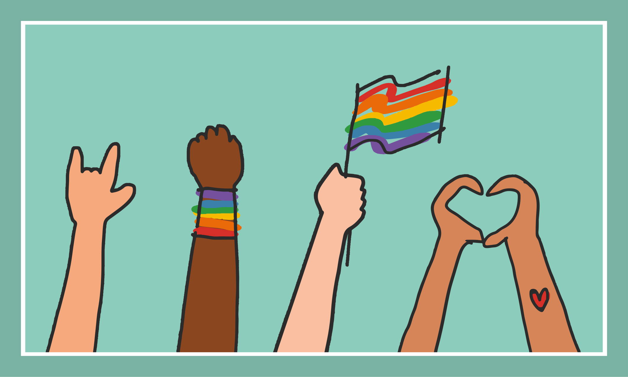 Tapis vinyle événements diverses mains levées - TenStickers