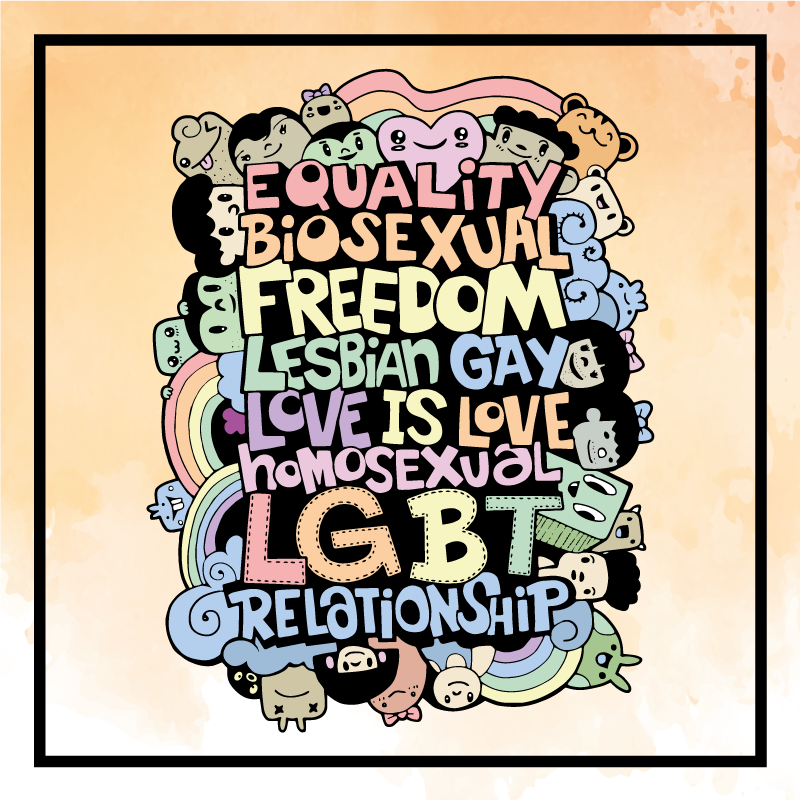 Tapis vinyle citation message lgbt coloré - TenStickers