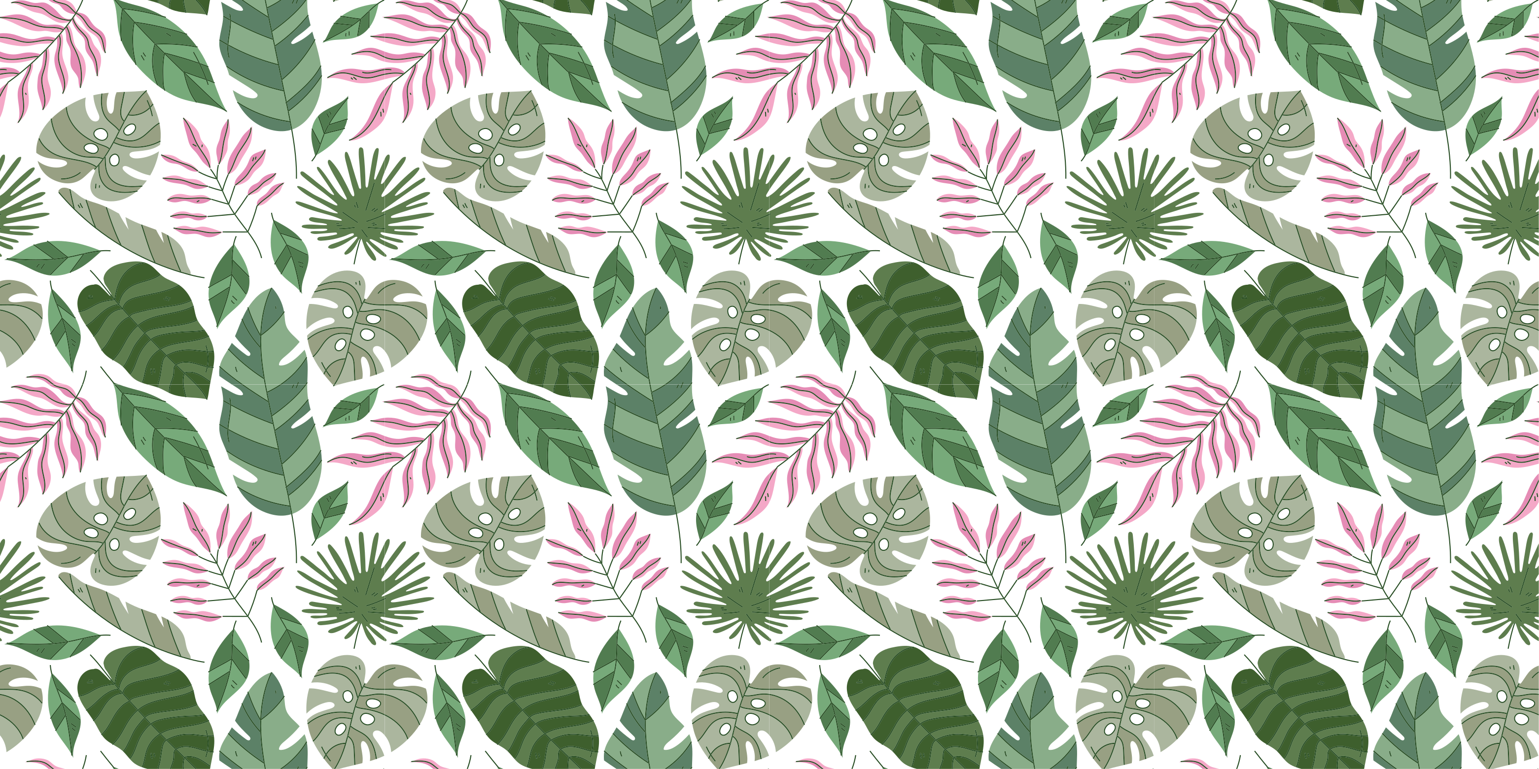 Tapis vinyle nature motifs feuillage tropical - TenStickers