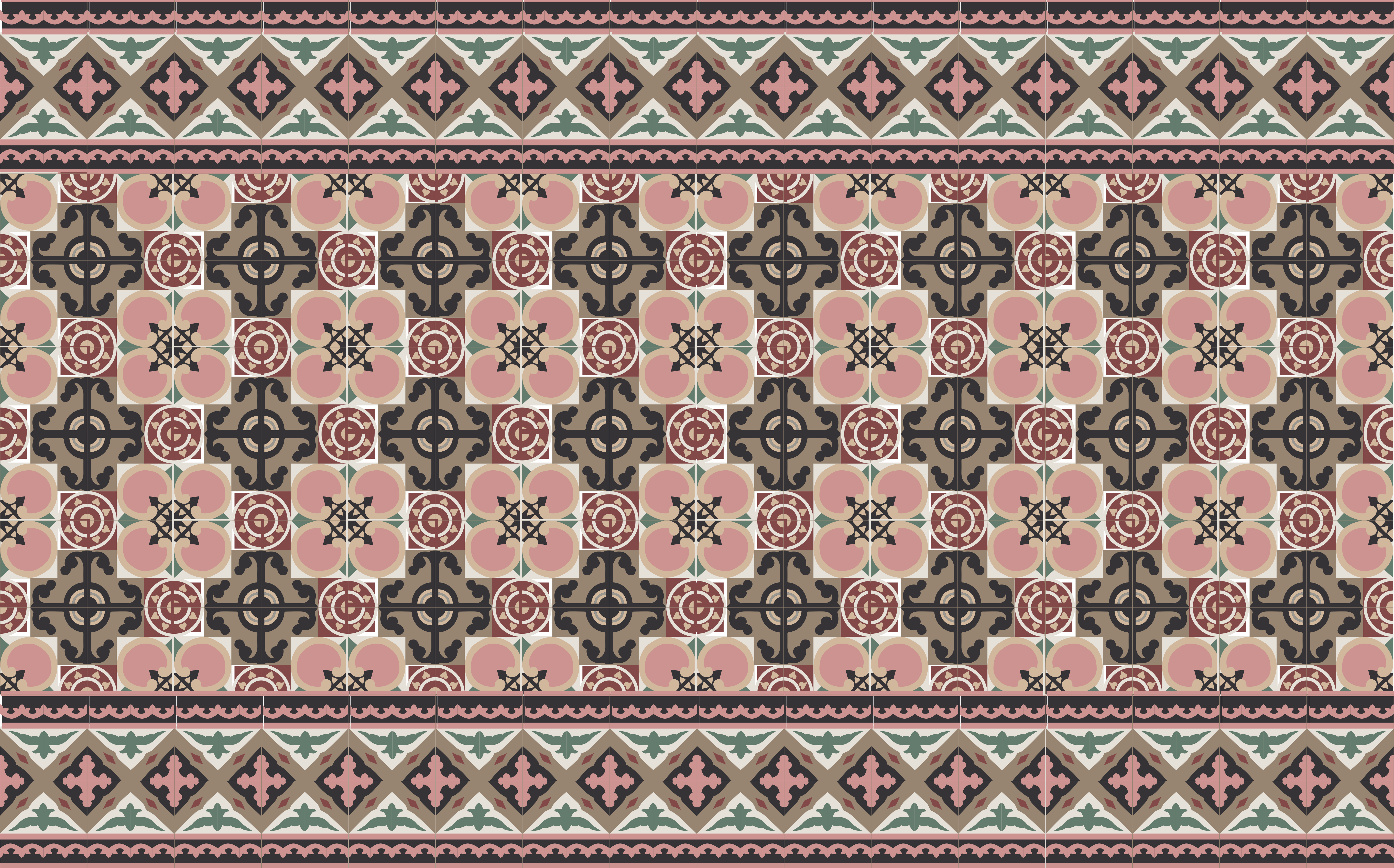 Tapis vinyle carreaux Tuiles de toledo - TenStickers