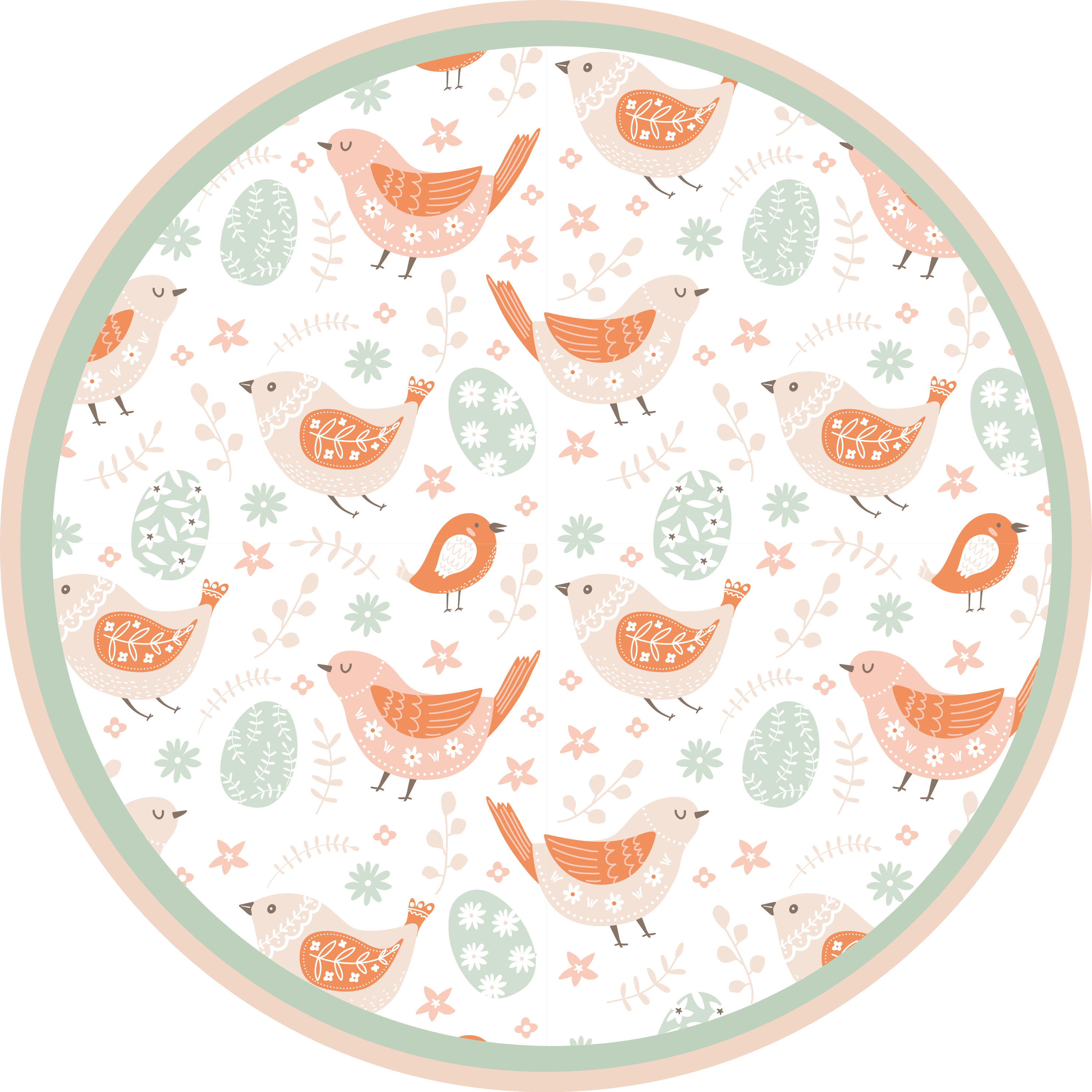 Tapis vinyle nature ravissants motifs d'oiseaux - TenStickers