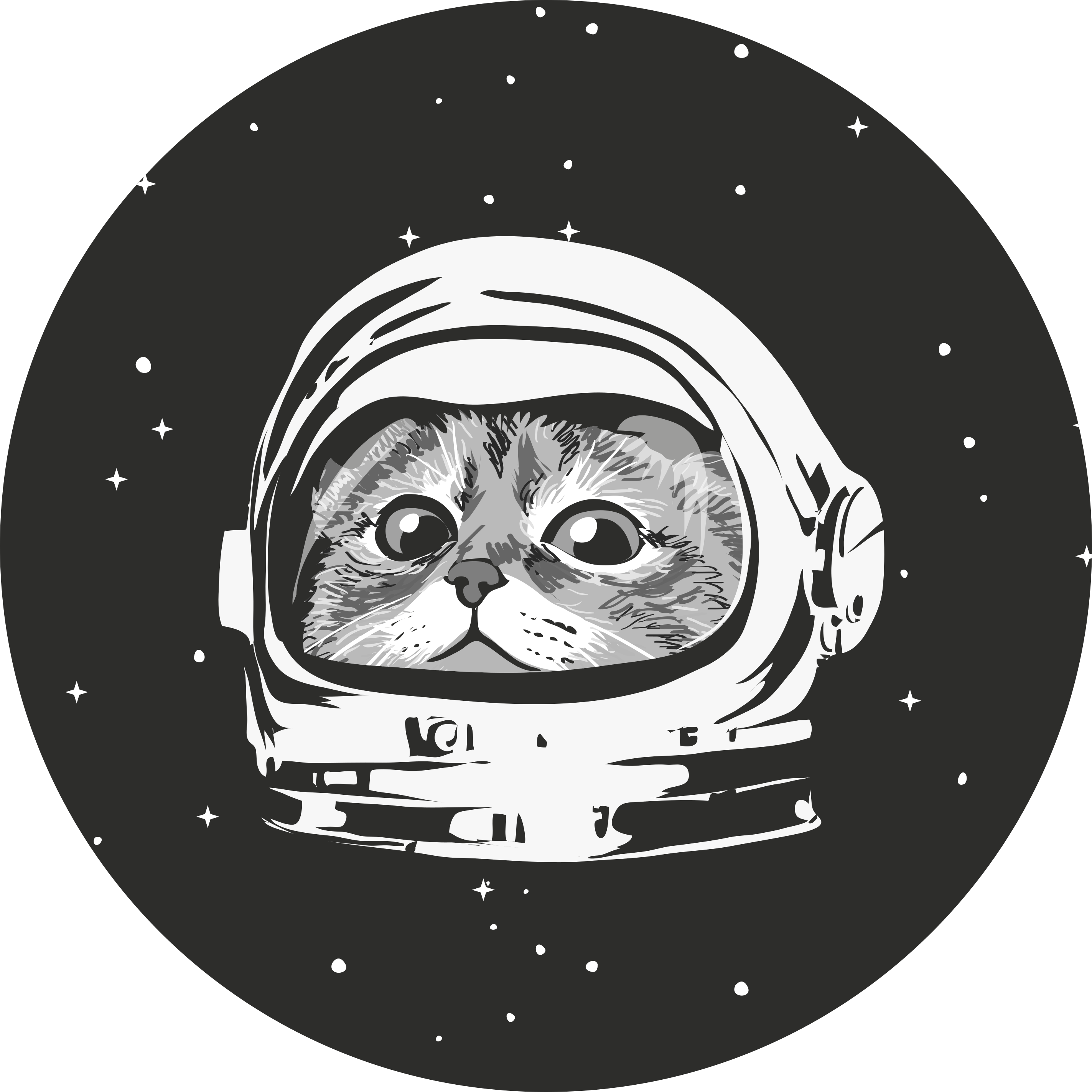 Tapis vinyle pour enfants aventure du chat de l'espace - TenStickers