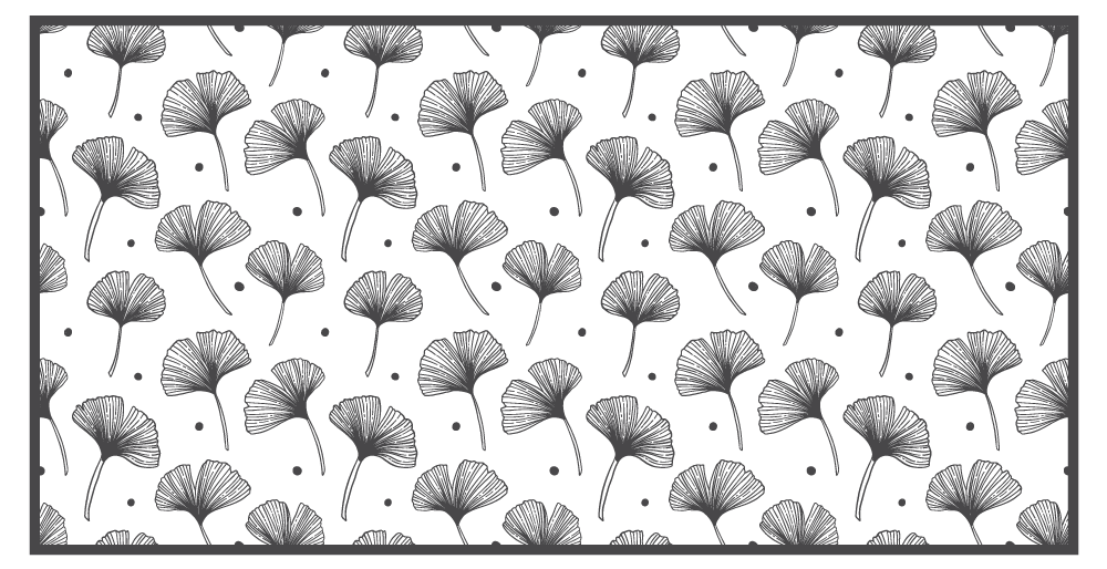 Tapis vinyle nature inspiration feuille de ginkgo - TenStickers