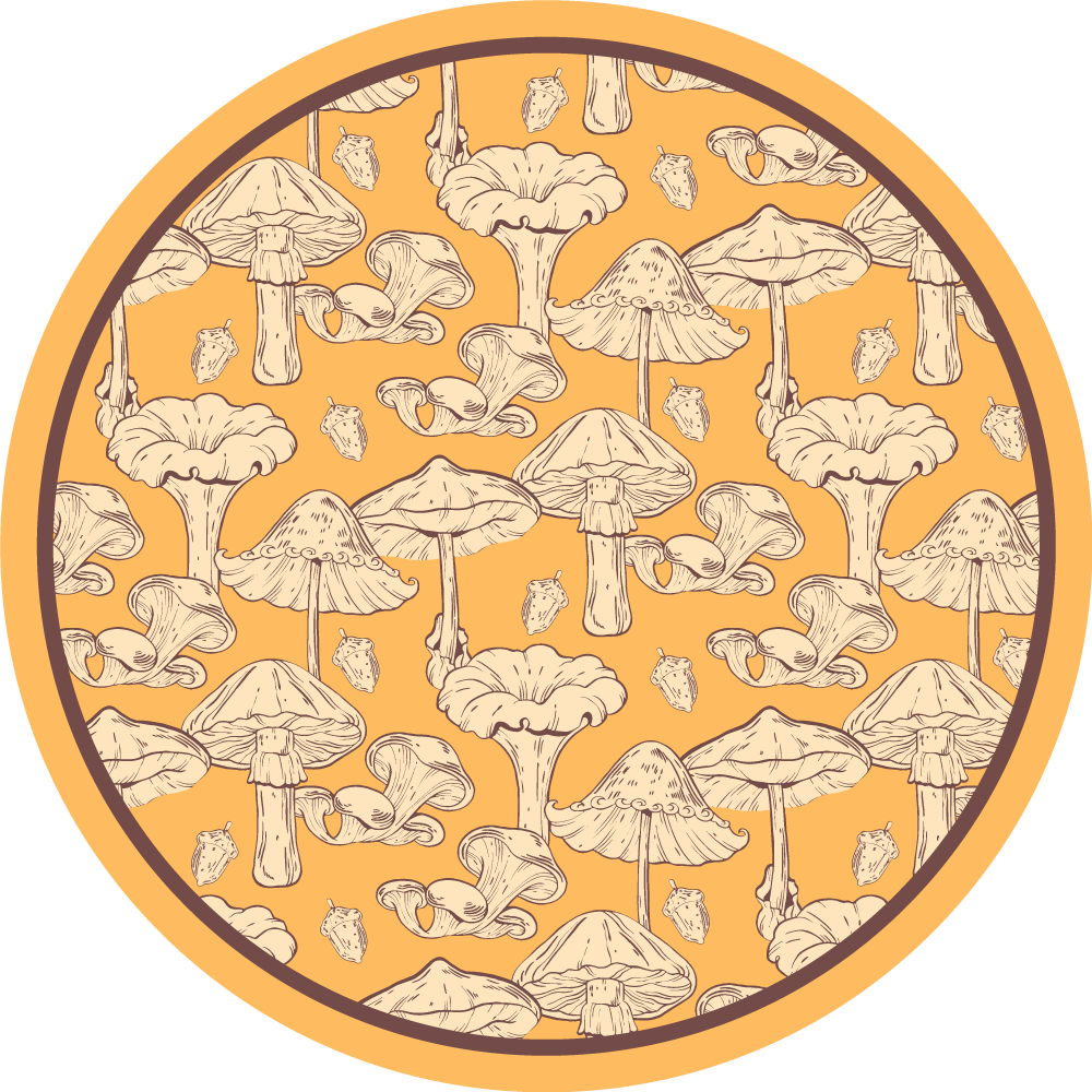 Tapis vinyle nature style champignon - TenStickers