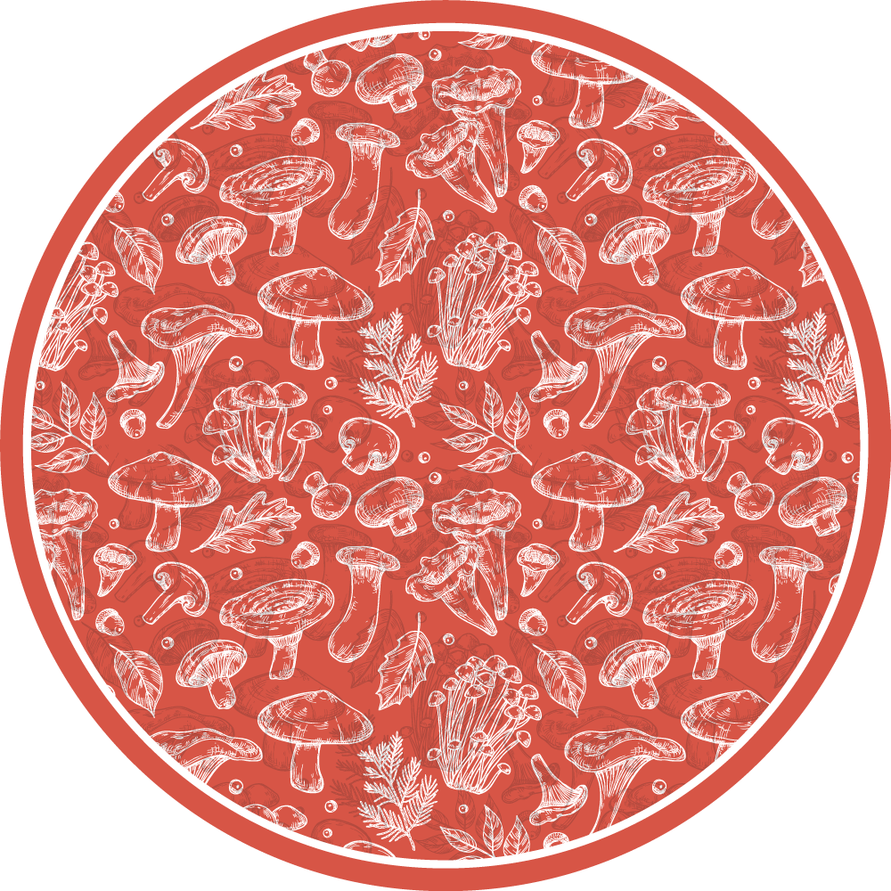 Tapis vinyle nature illustration de champignon - TenStickers