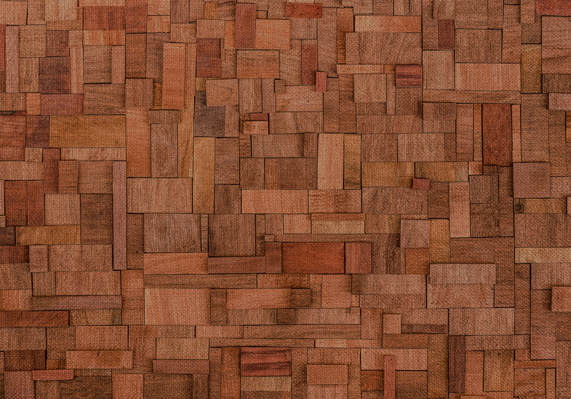 Tapis vinyle imitation parquet motif de bloc chaud - TenStickers