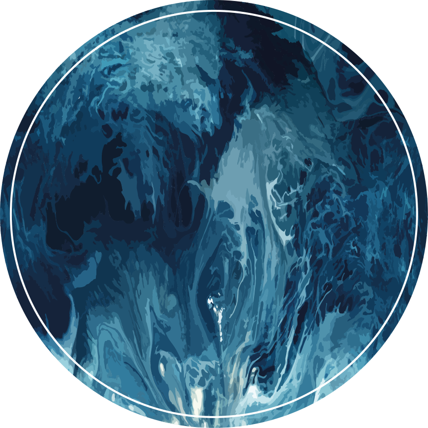 Tapis vinyle nature tourbillon bleu océan - TenStickers