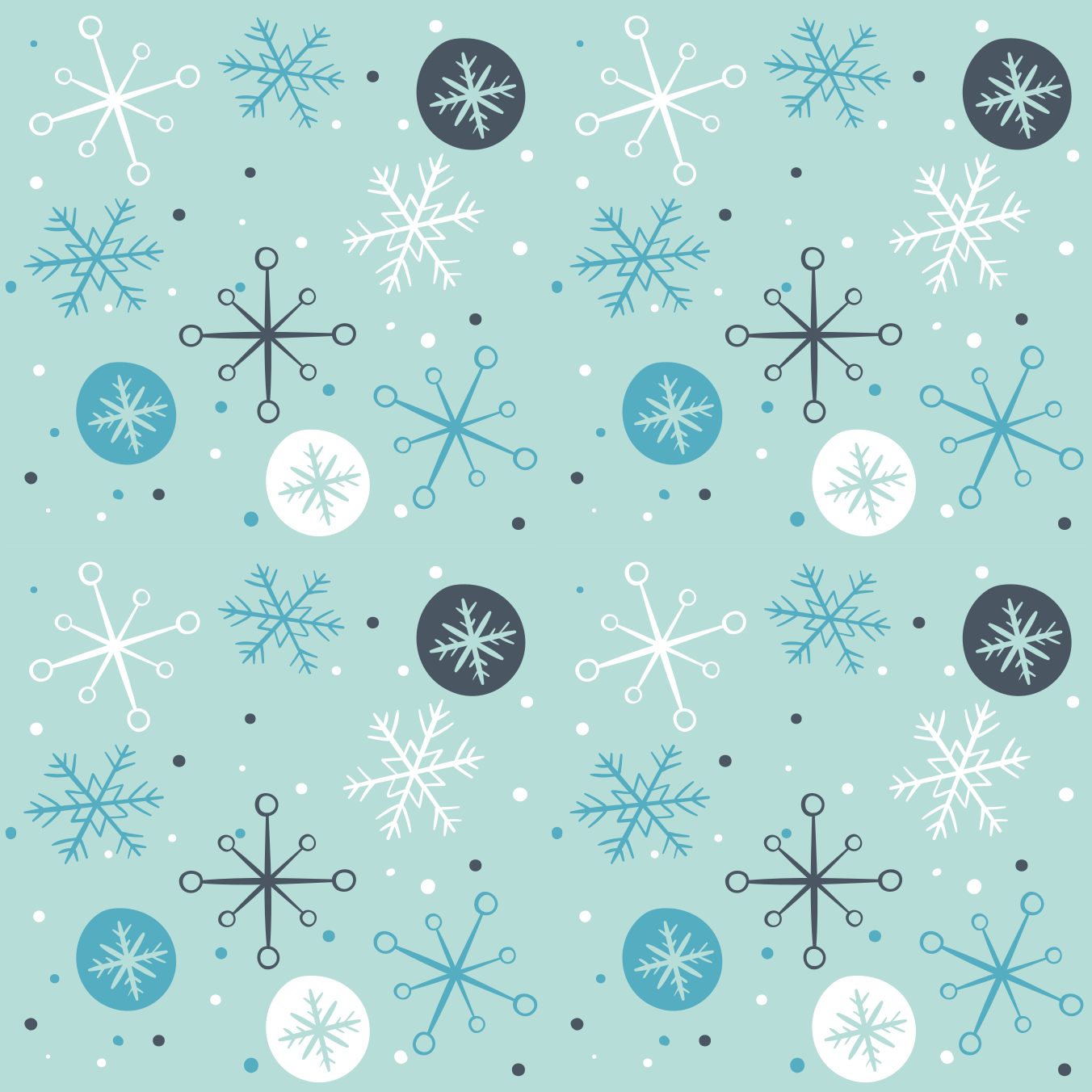 Tapis vinyle noël motif de flocon de neige froid - TenStickers