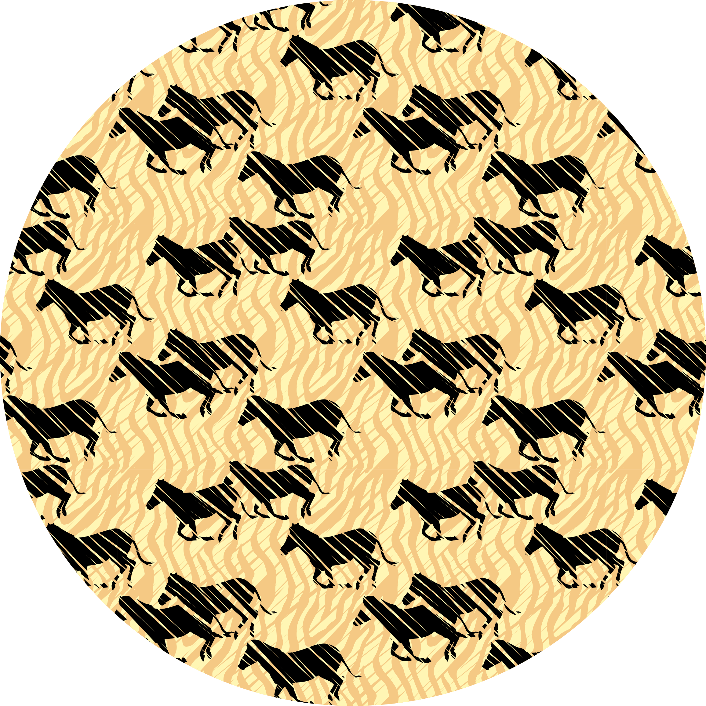Tapis vinyle motif animal Élégance équestre raffinée - TenStickers