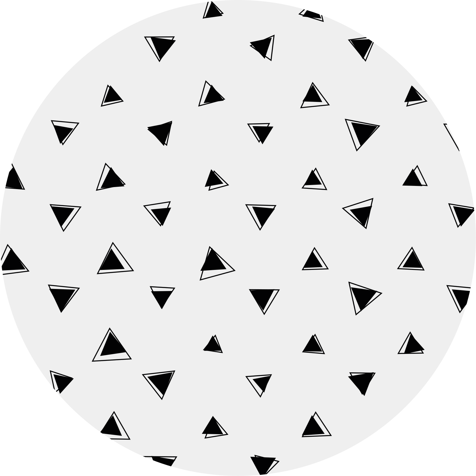 Tapis vinyle géométrique triangles noirs monochromes - TenStickers