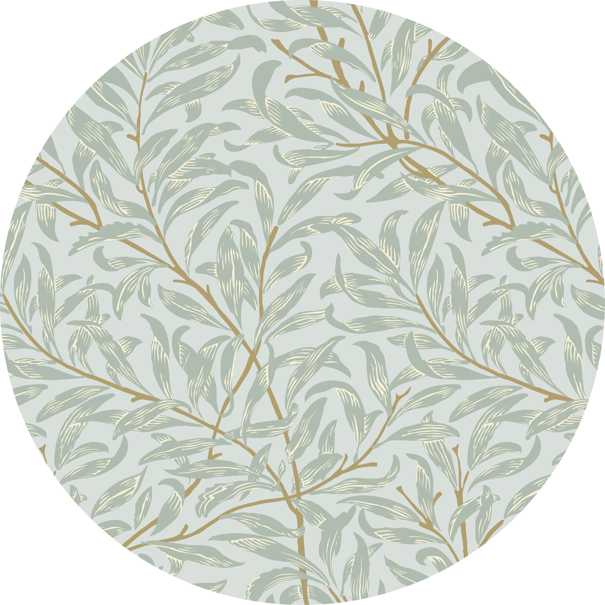 Tapis vinyle nature motifs de feuilles vertes - TenStickers