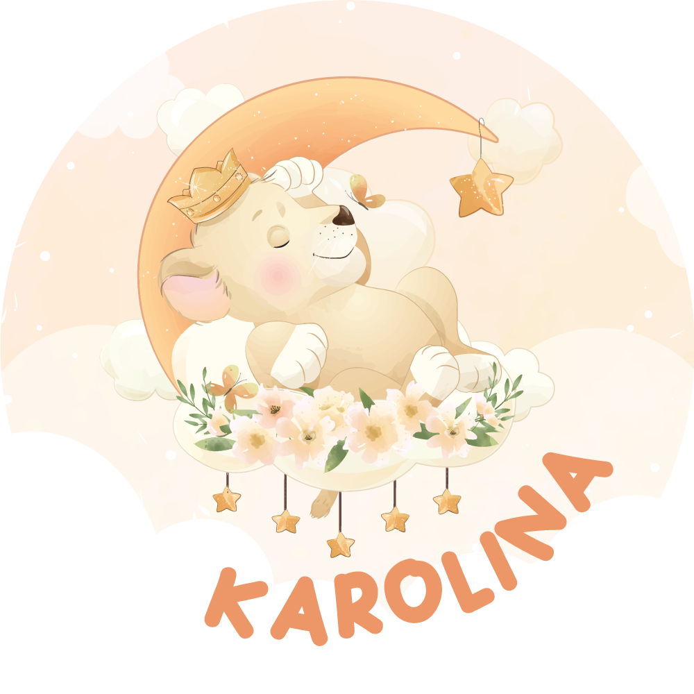 Tapis vinyle personnalisé lion endormi - TenStickers