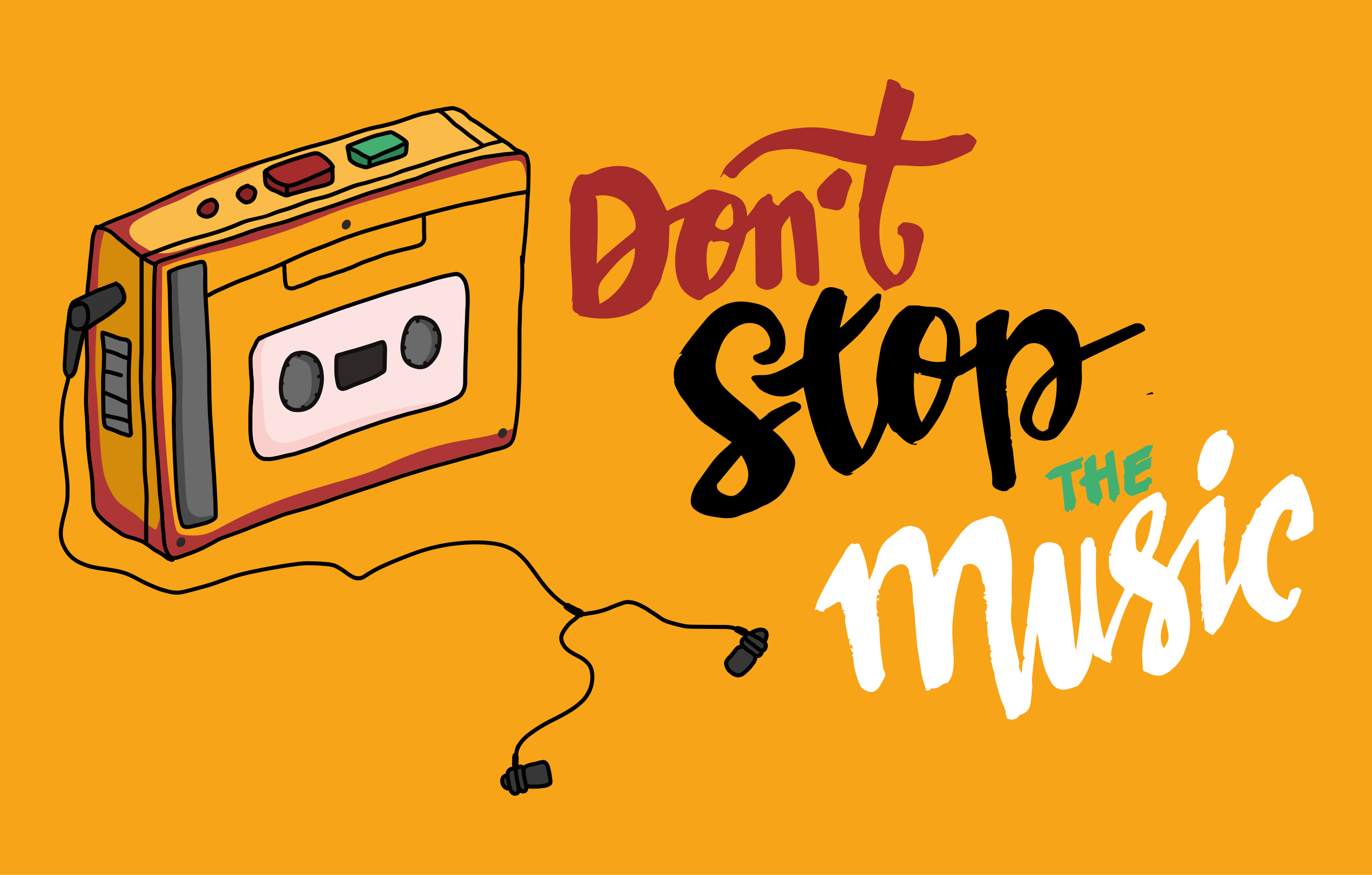 Tapis vinyle citation thème cassette rétro - TenStickers