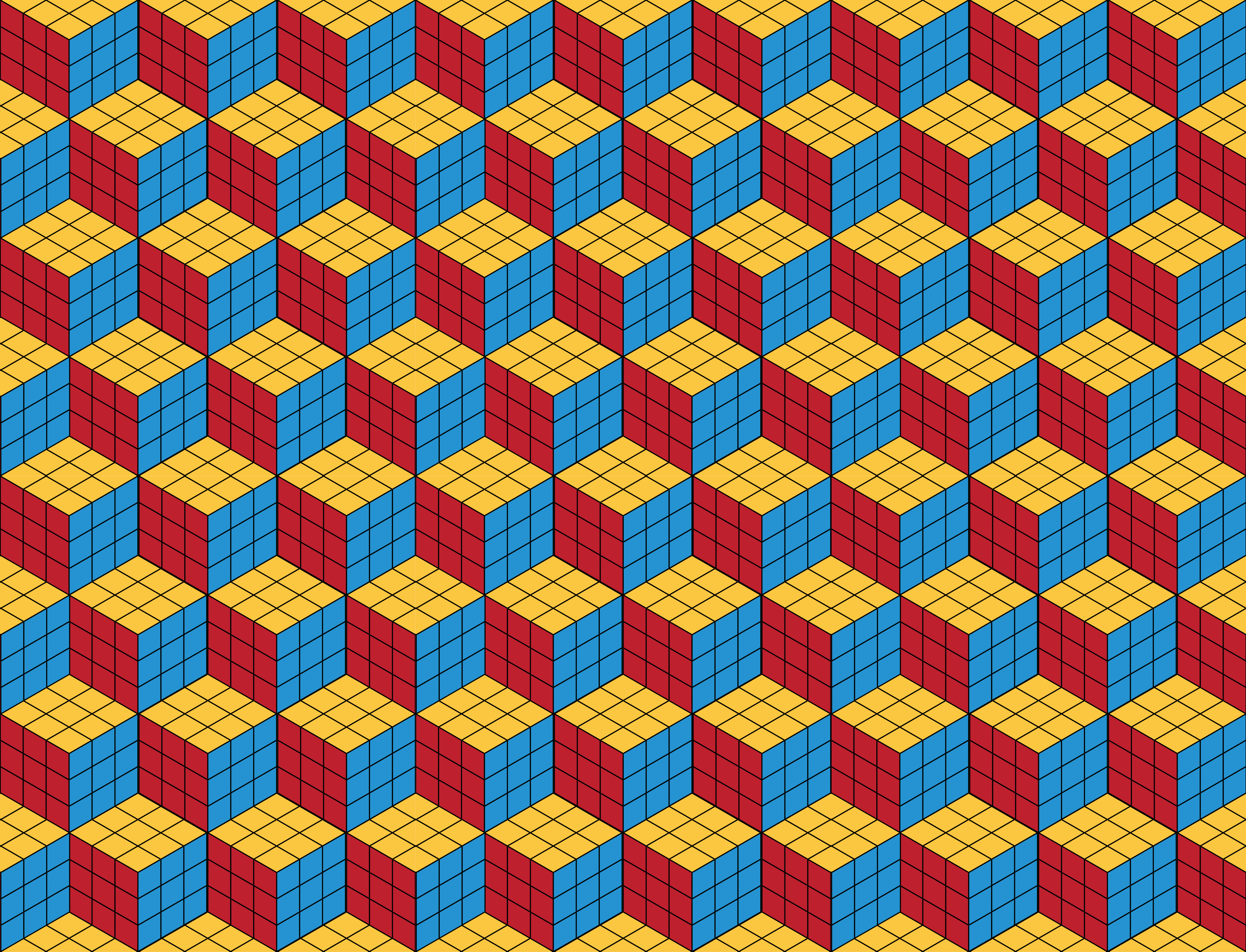 Tapis vinyle jeux modèle de puzzle cubique - TenStickers