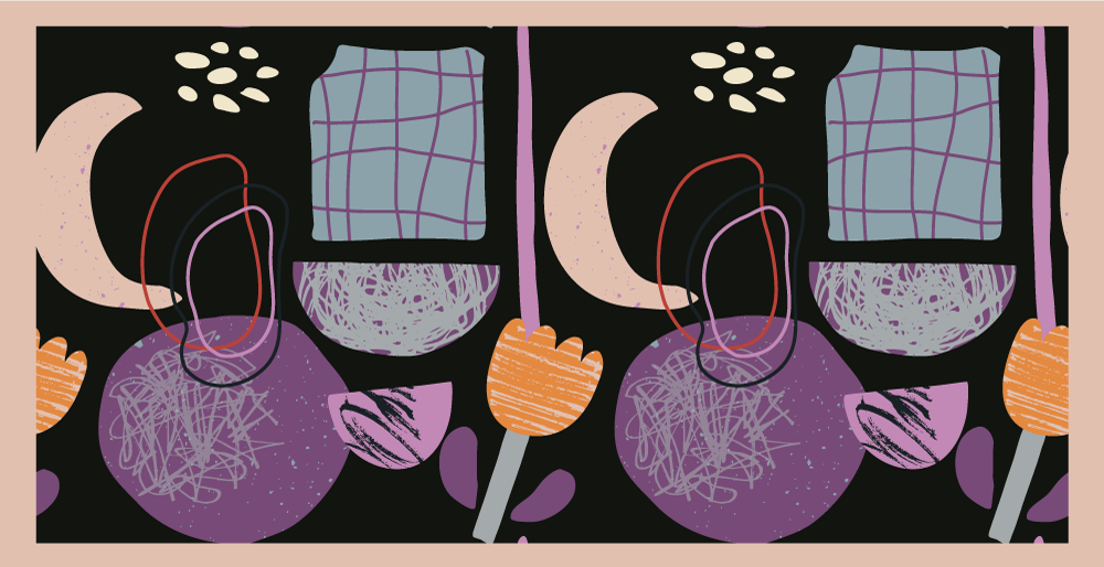 Tapis vinyle design moderne éléments géométriques nocturnes - TenStickers