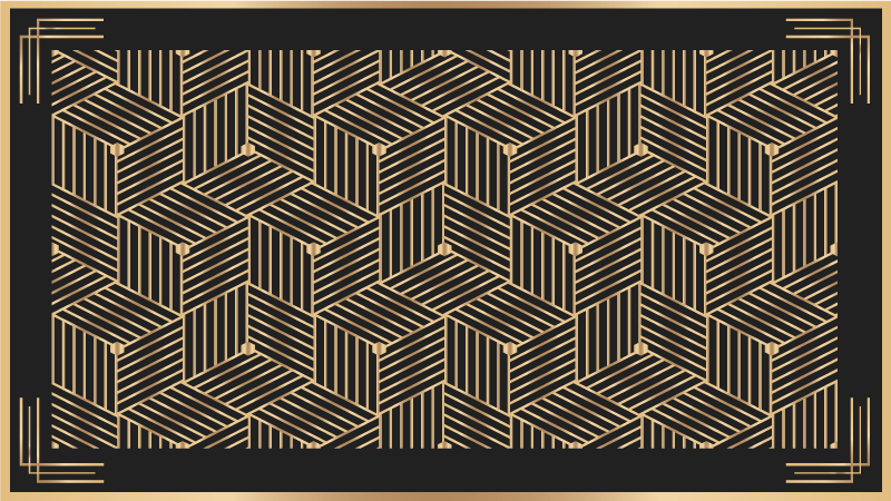 Tapis vinyle géométrique à motifs élégants - TenStickers