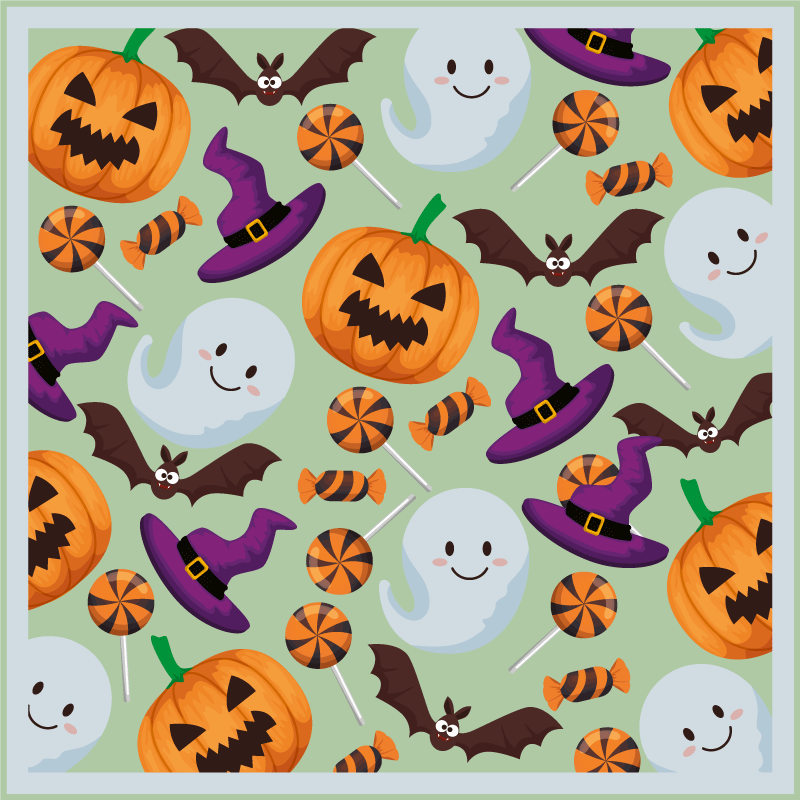 Tapis vinyle pour halloween ambiance joyeuse halloween - TenStickers