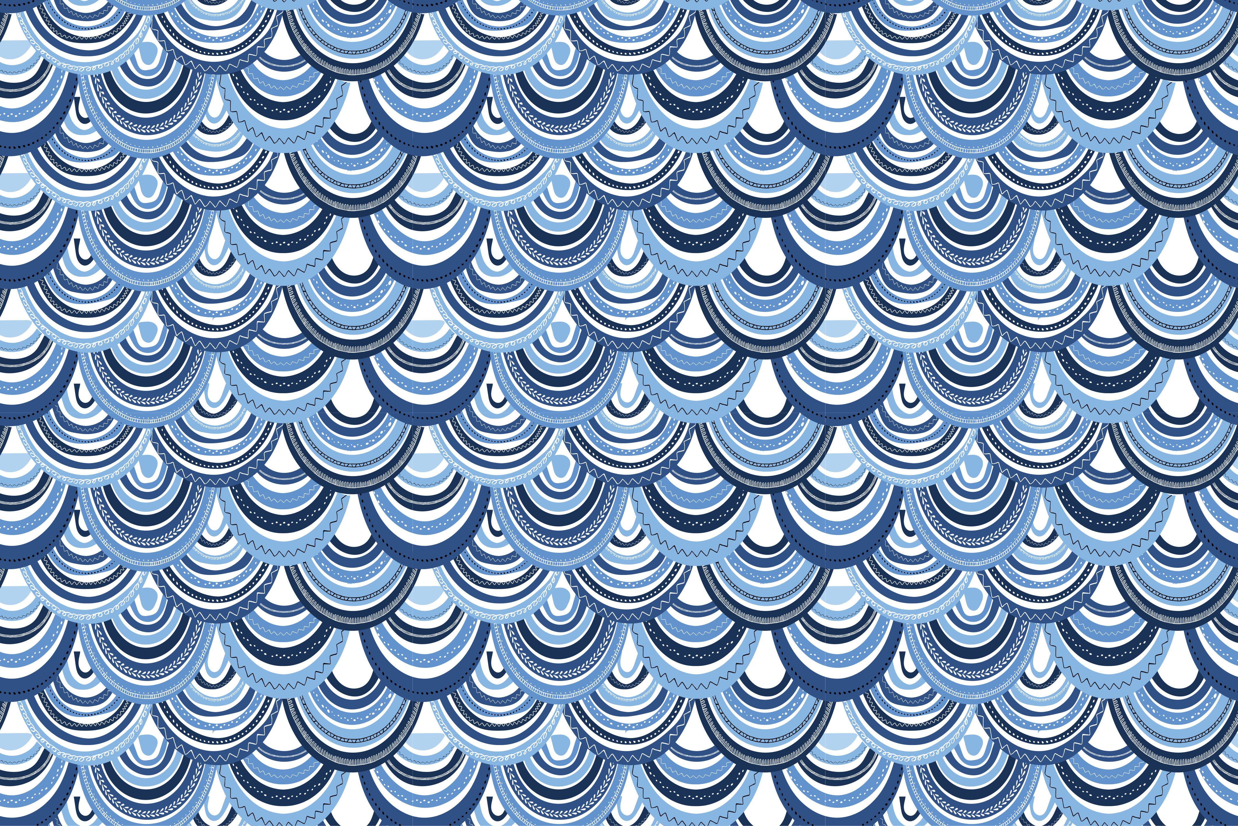 Tapis vinyle salle de bain poisson écailles bleues - TenStickers