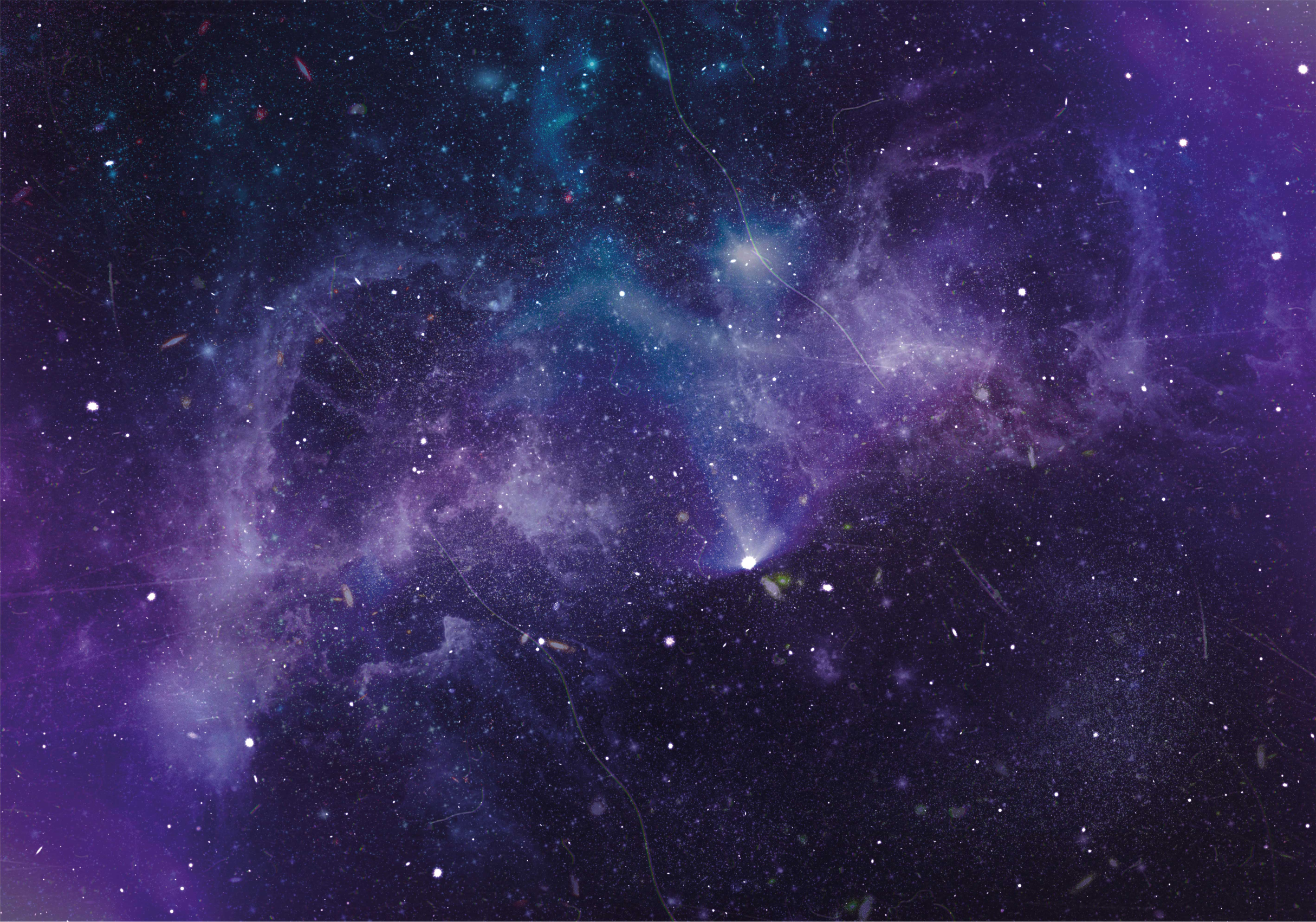 Tapis vinyle étoile scène de galaxie cosmique - TenStickers