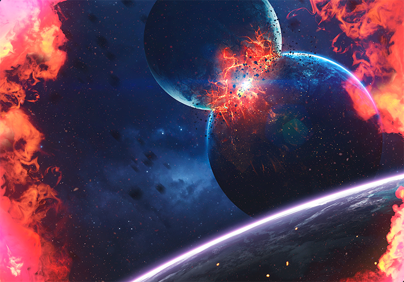 Tapis vinyle étoile aventure cosmique dans la galaxie - TenStickers