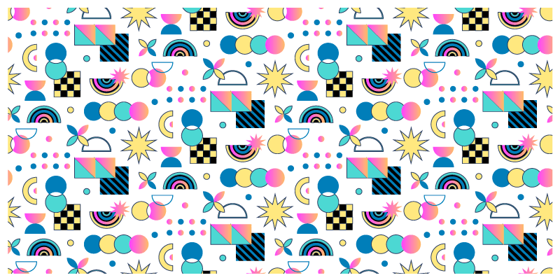 Tapis vinyle géométrique éléments vivants - TenStickers