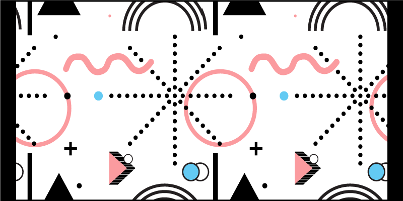 Tapis vinyle design moderne motif géométrique blanc - TenStickers