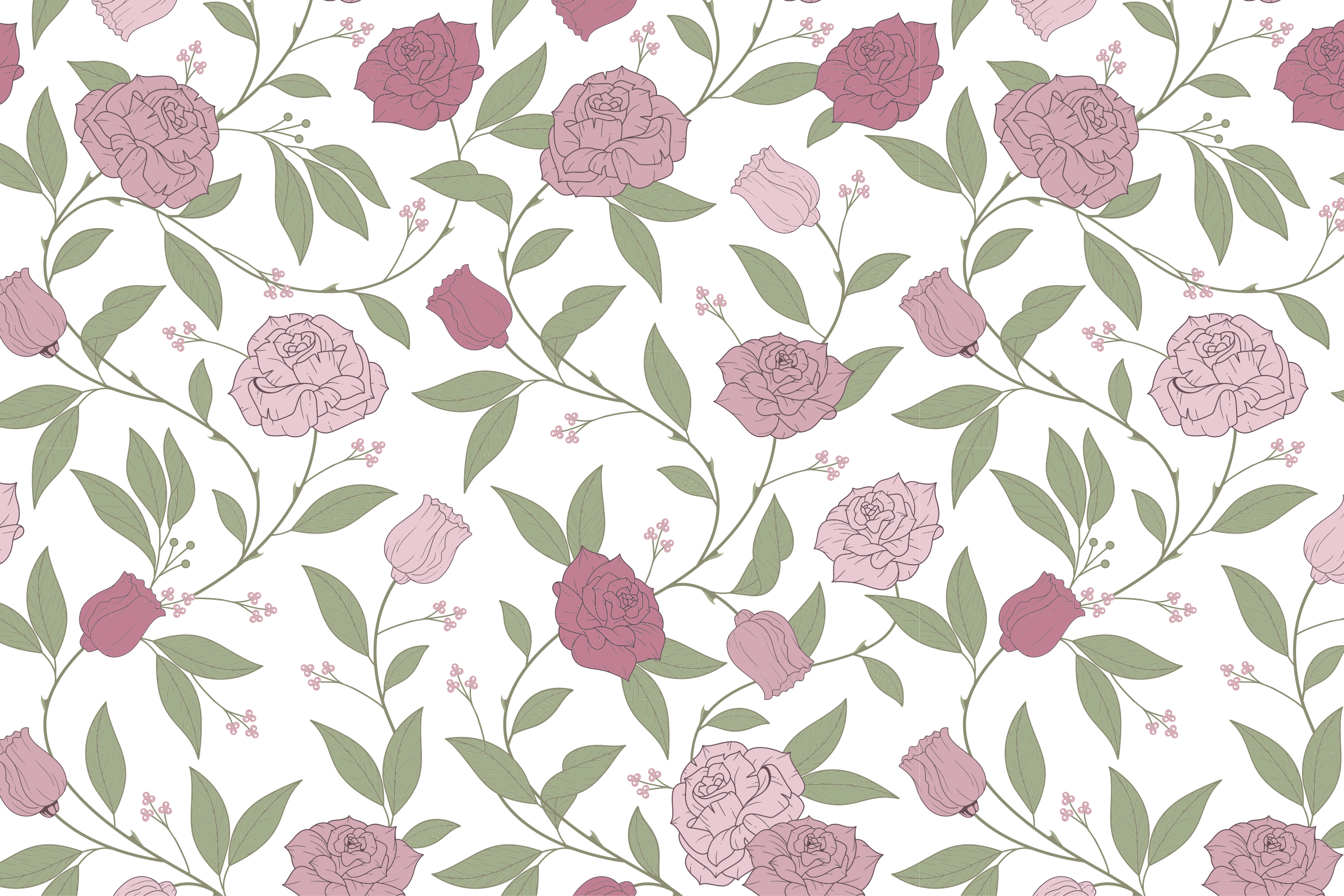 Tapis vinyle plantes motif de jardin élégant - TenStickers