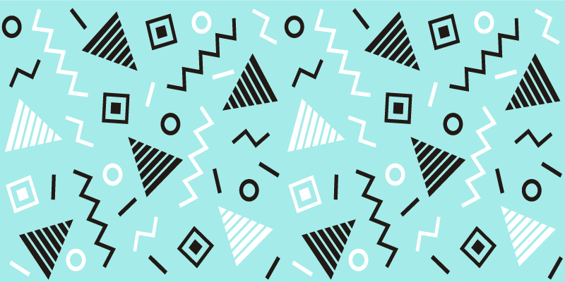 Tapis vinyle géométrique disposition des formes - TenStickers