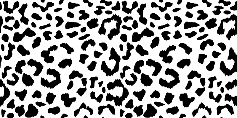 Tapis vinyle motif animal léopard noir - TenStickers