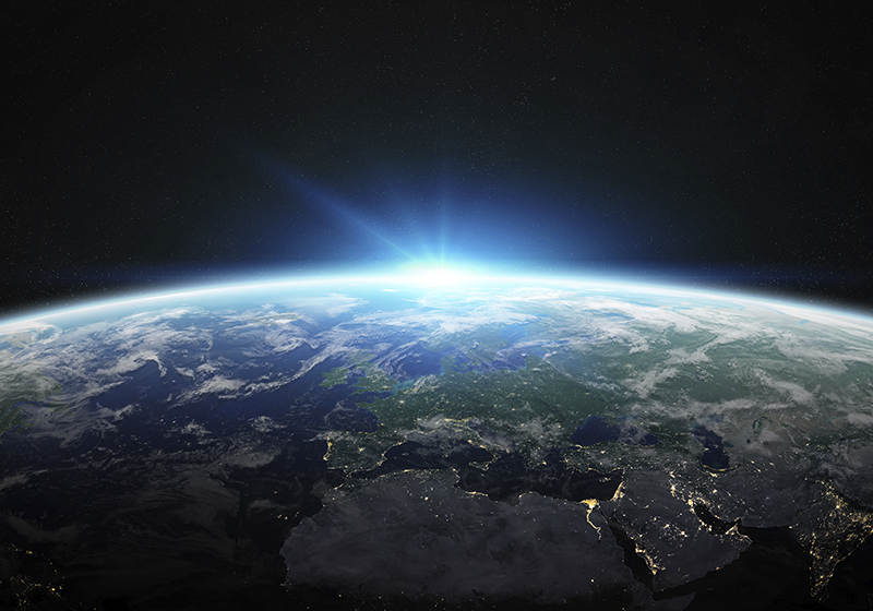 Tapis vinyle ado l'horizon lumineux de la terre - TenStickers