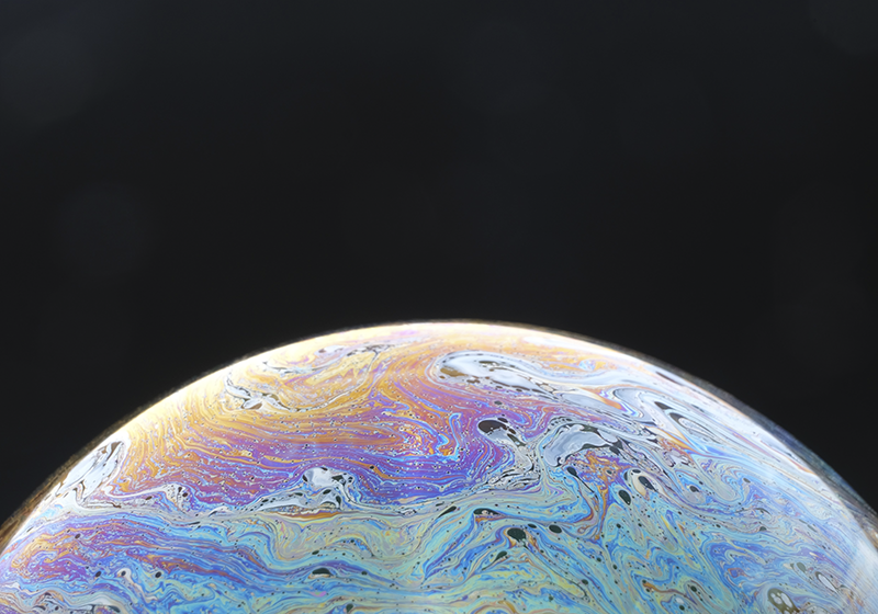 Tapis vinyle salon sphère de couleur cosmique - TenStickers