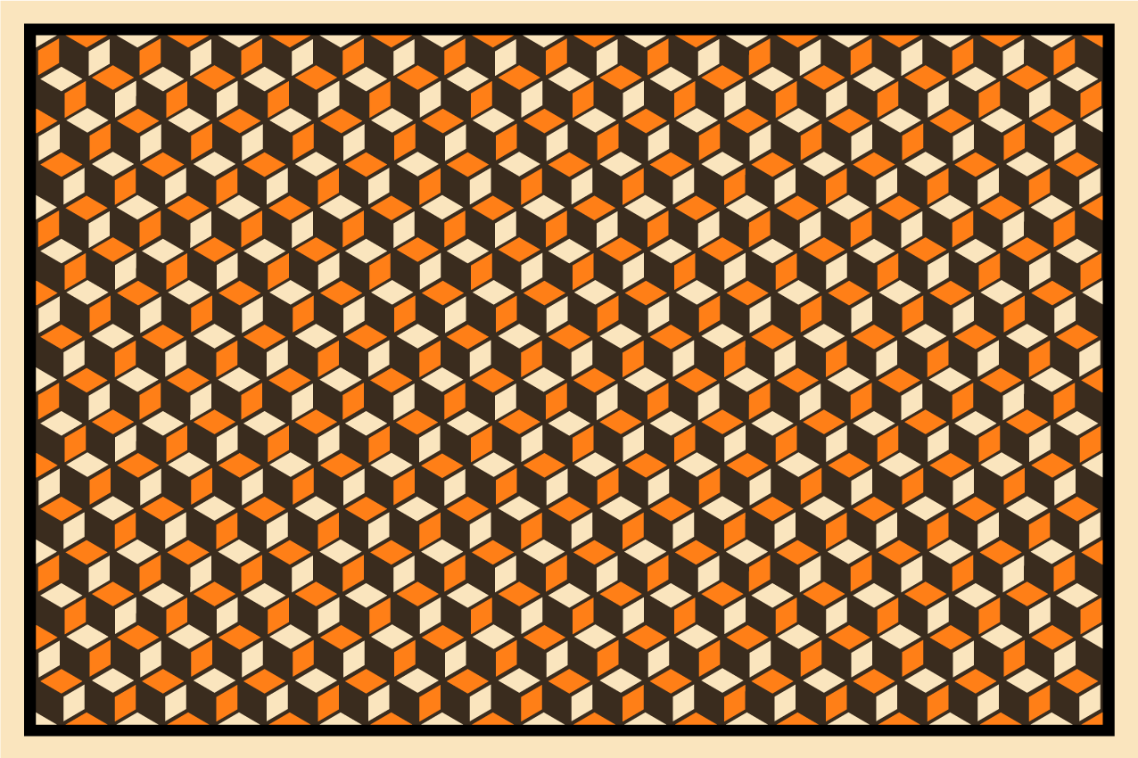 Tapis vinyle géométrique formes hexagonales vibrantes - TenStickers