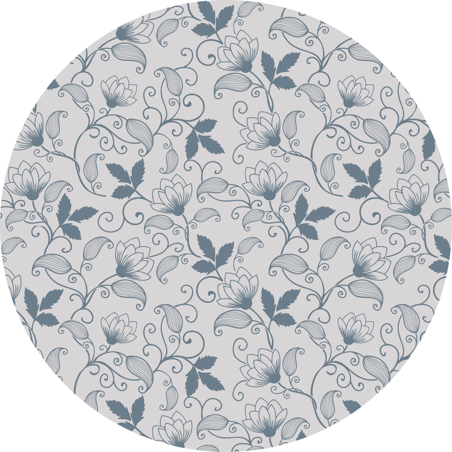 Tapis vinyle salle de bain sérénité florale - TenStickers