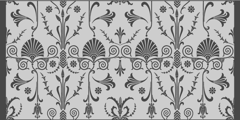 Tapis vinyle design moderne motif décoratif floral - TenStickers