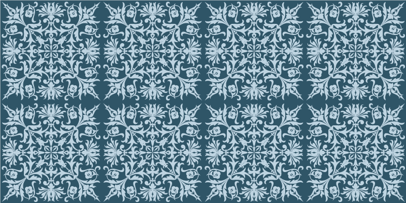 Tapis vinyle plantes plan de motif floral - TenStickers