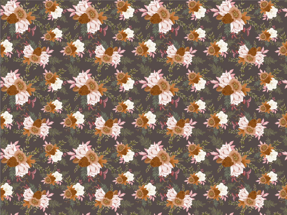 Tapis vinyle plantes élégance du motif floral - TenStickers