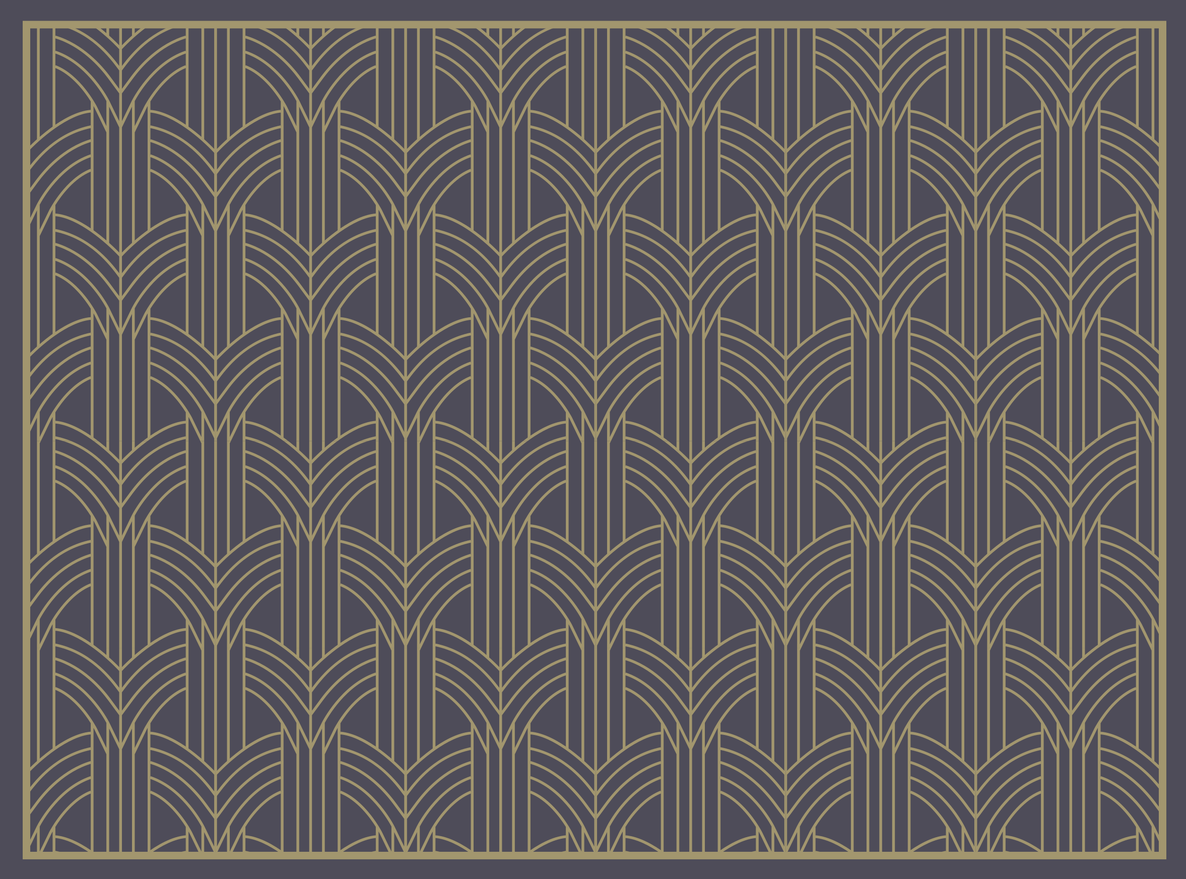 Tapis vinyle salon géometrique art déco - TenStickers