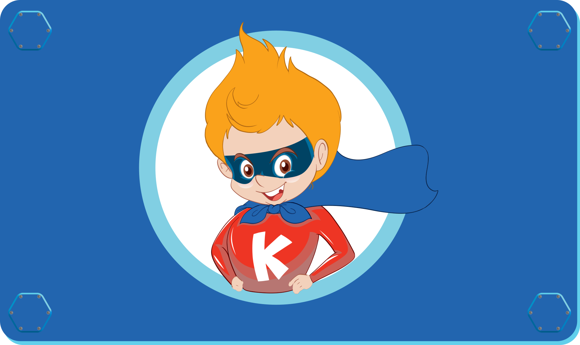 Tapis vinyle enfant super-héro de dessin animé - TenStickers