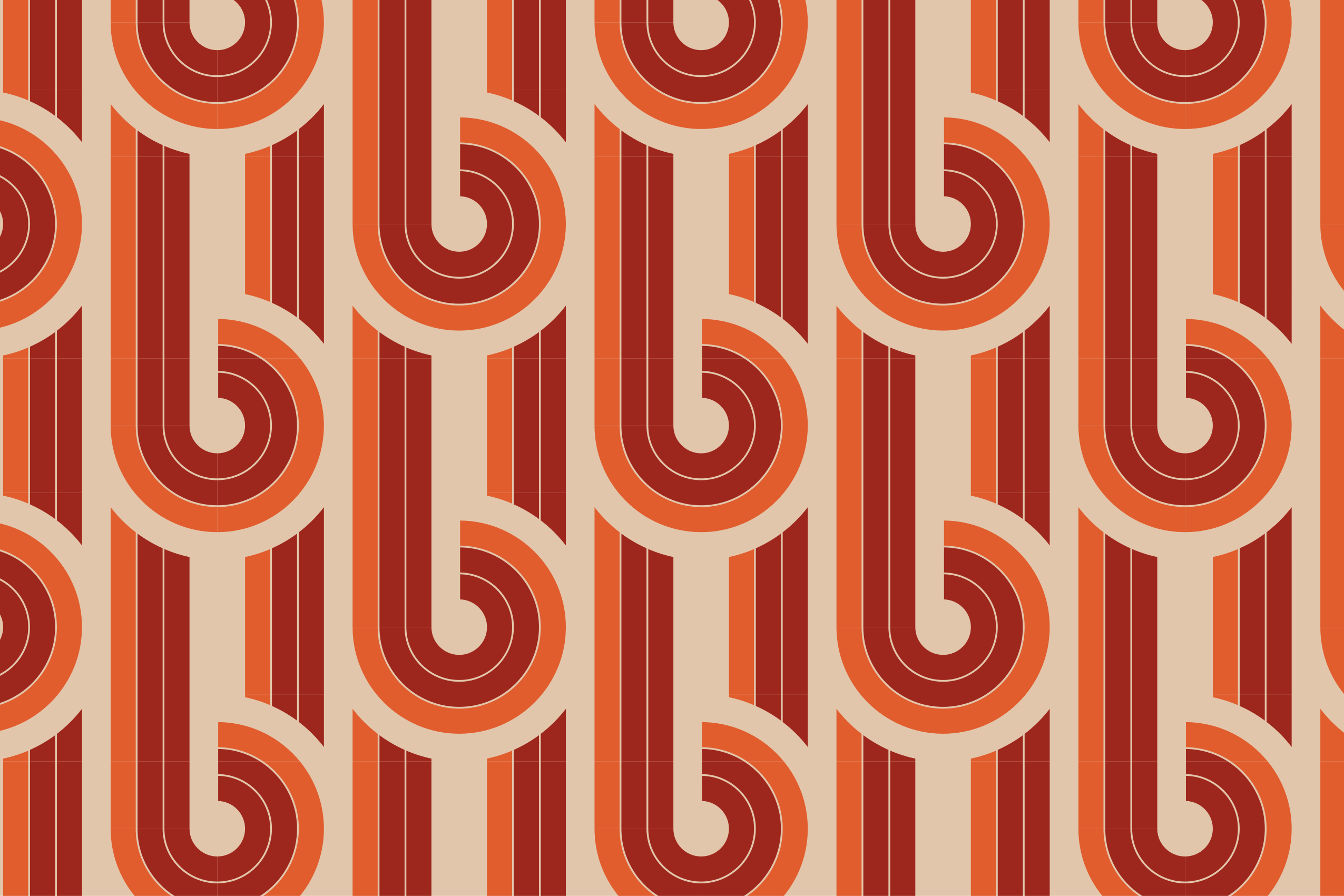 Tapis vinyle géométrique motif géométrique rétro - TenStickers