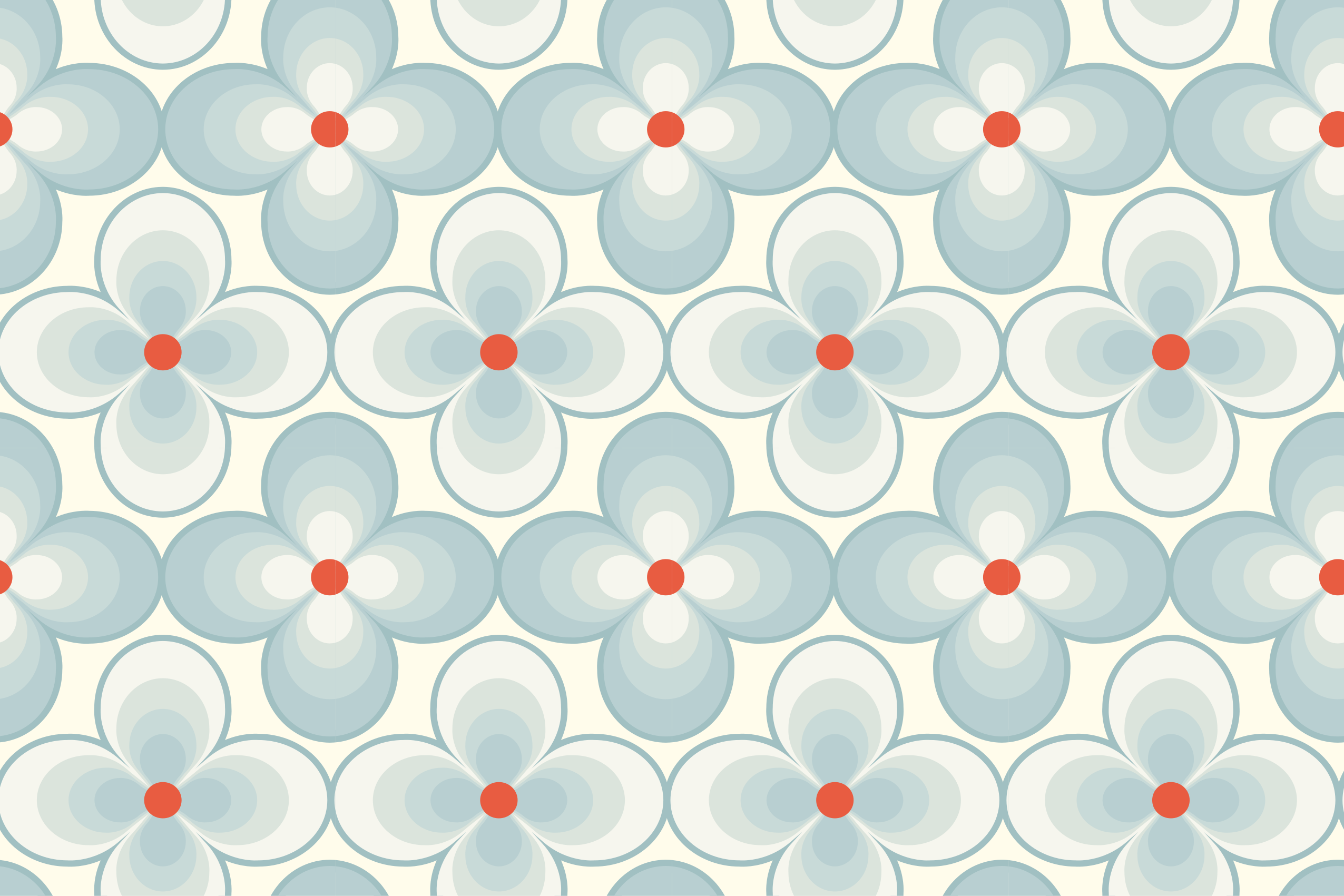 Tapis vinyle fleurs motif géométrique - TenStickers