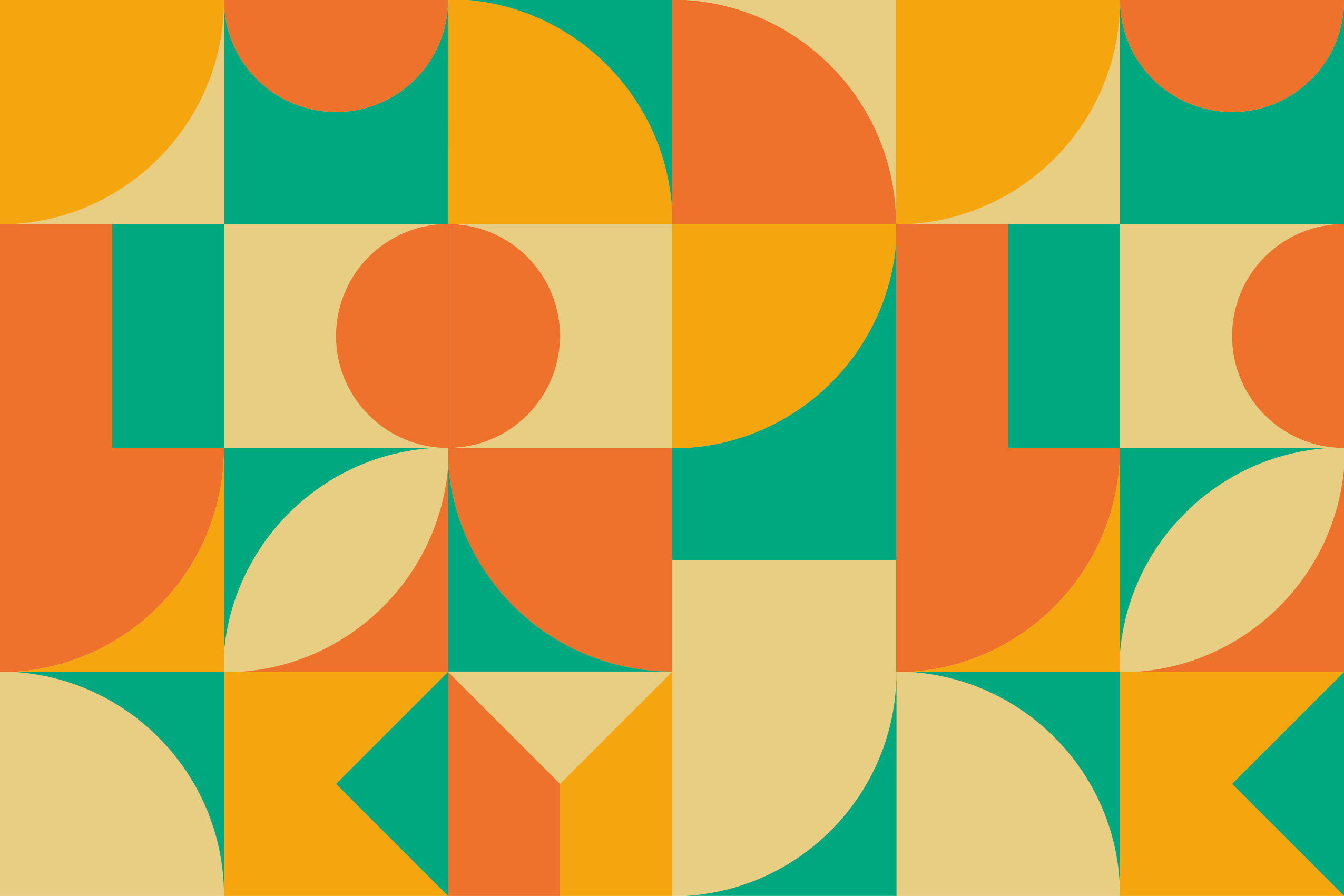 Tapis vinyle géométrique motif géométrique coloré - TenStickers