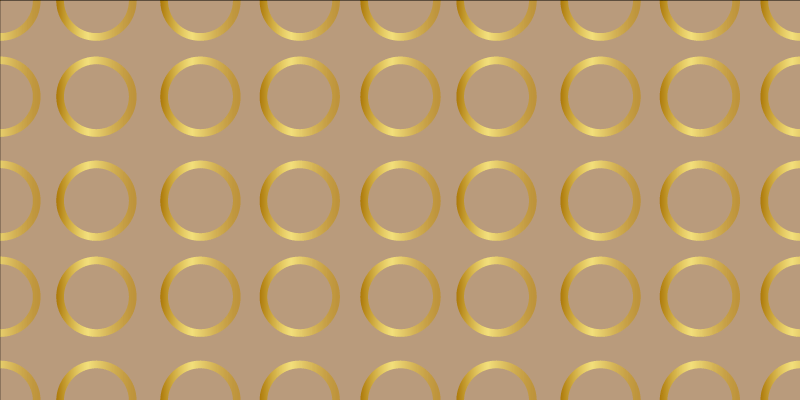 Tapis vinyle géométrique motif circulaire effet doré - TenStickers