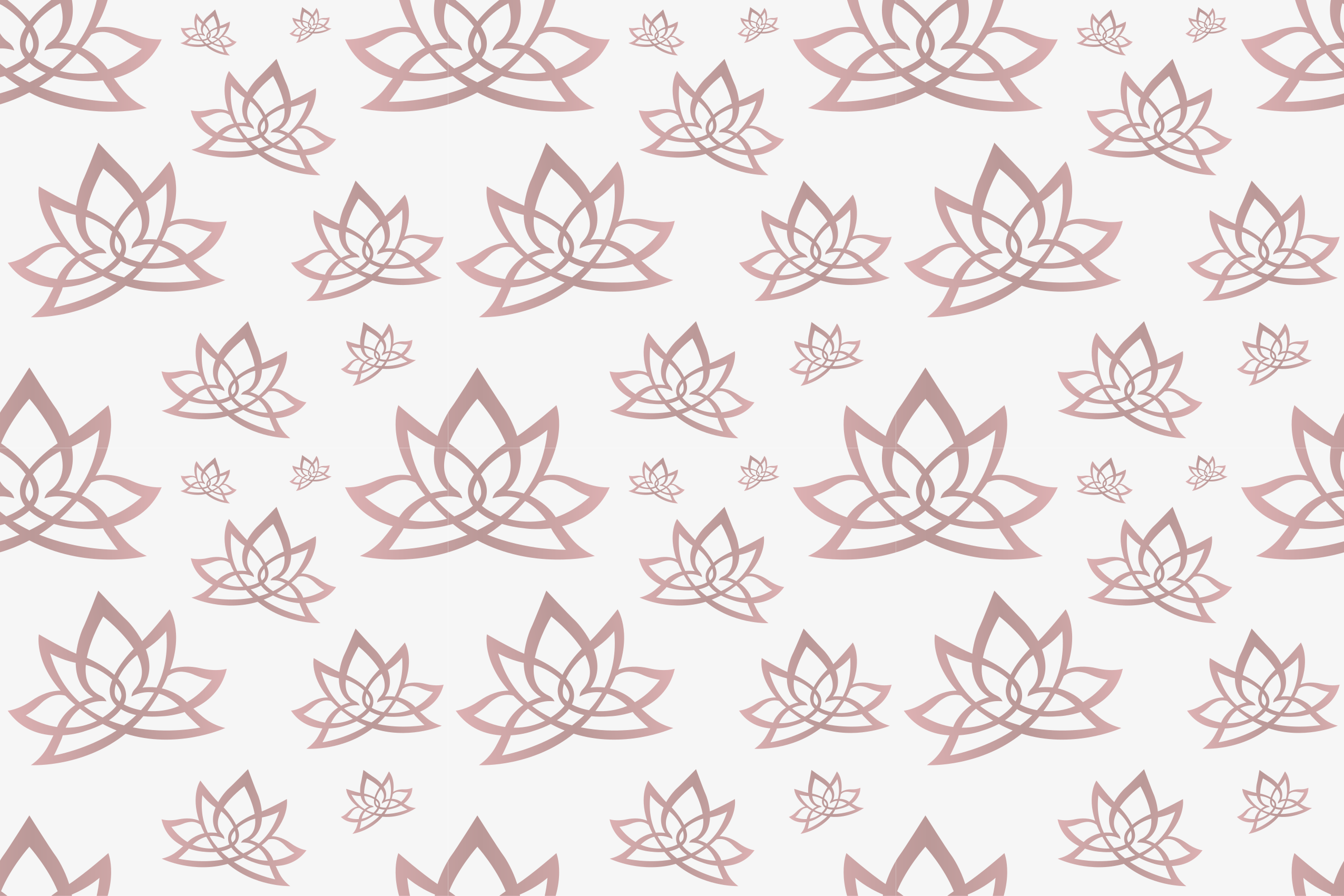 Tapis vinyle plantes motif de symétrie du lotus - TenStickers