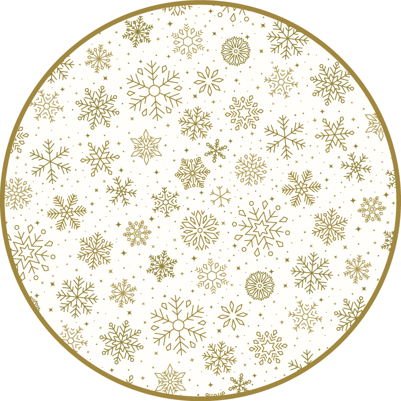 Tapis vinyle noël motif de flocon de neige - TenStickers