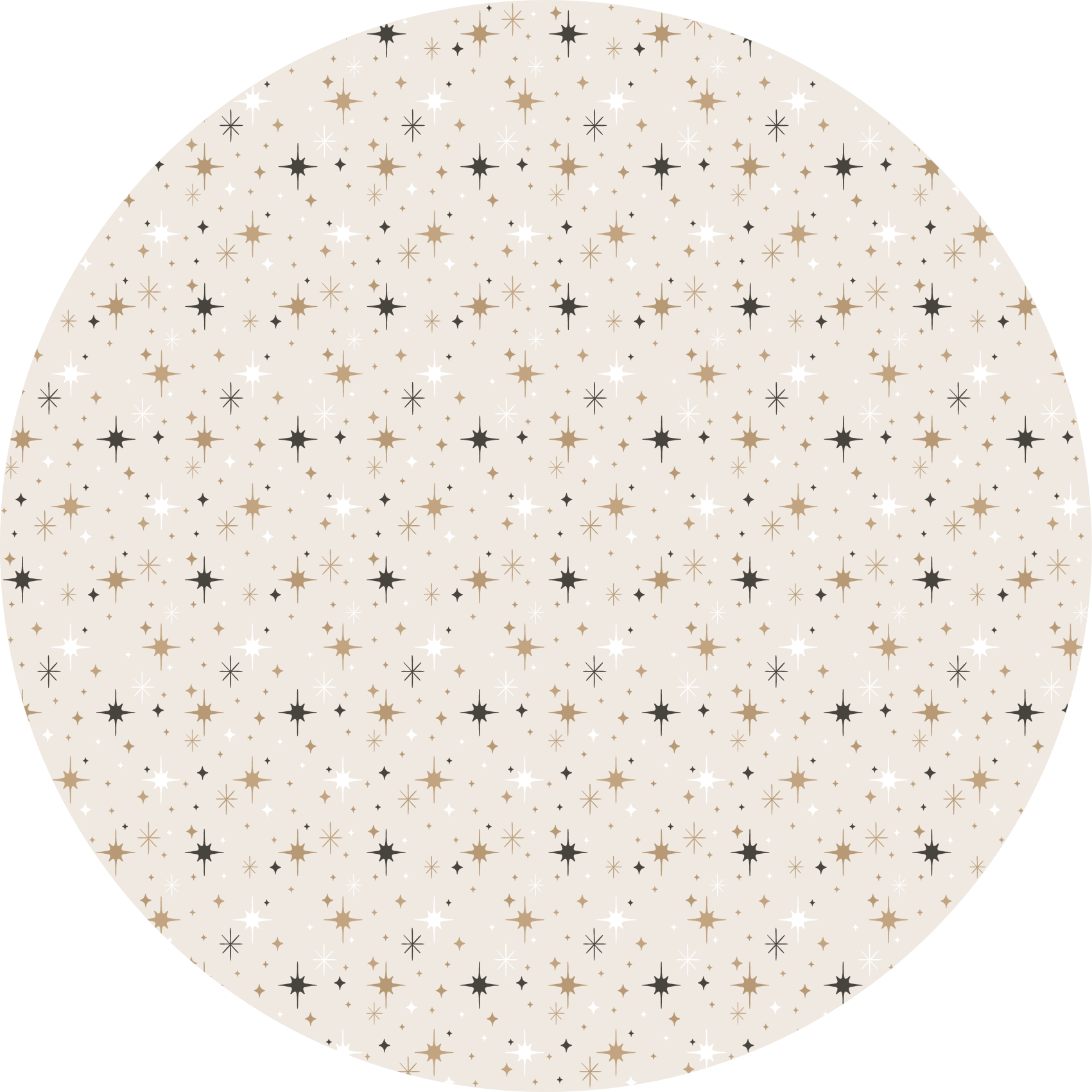 Tapis vinyle étoile motif étoilé beige - TenStickers